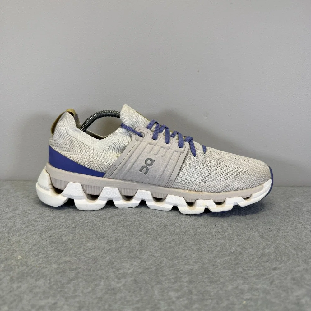 On Running Cloudswift Womens Shoes Size 9 White Purple Low Top Athletic Sneakers